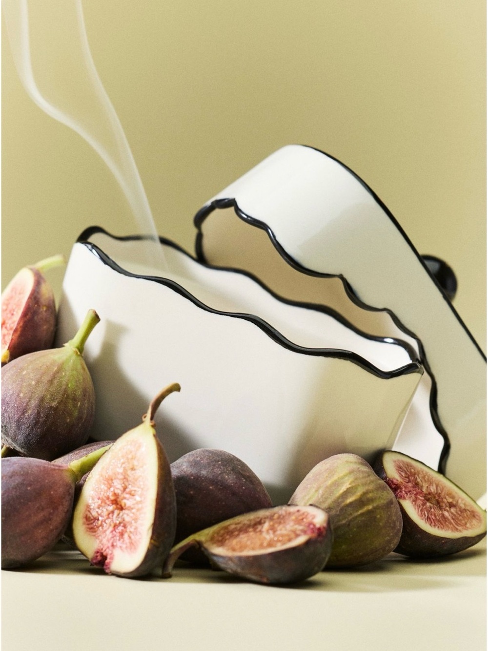 Fig & Olive Paddywax Candle Nashville Black & White Dish with Lid. New!